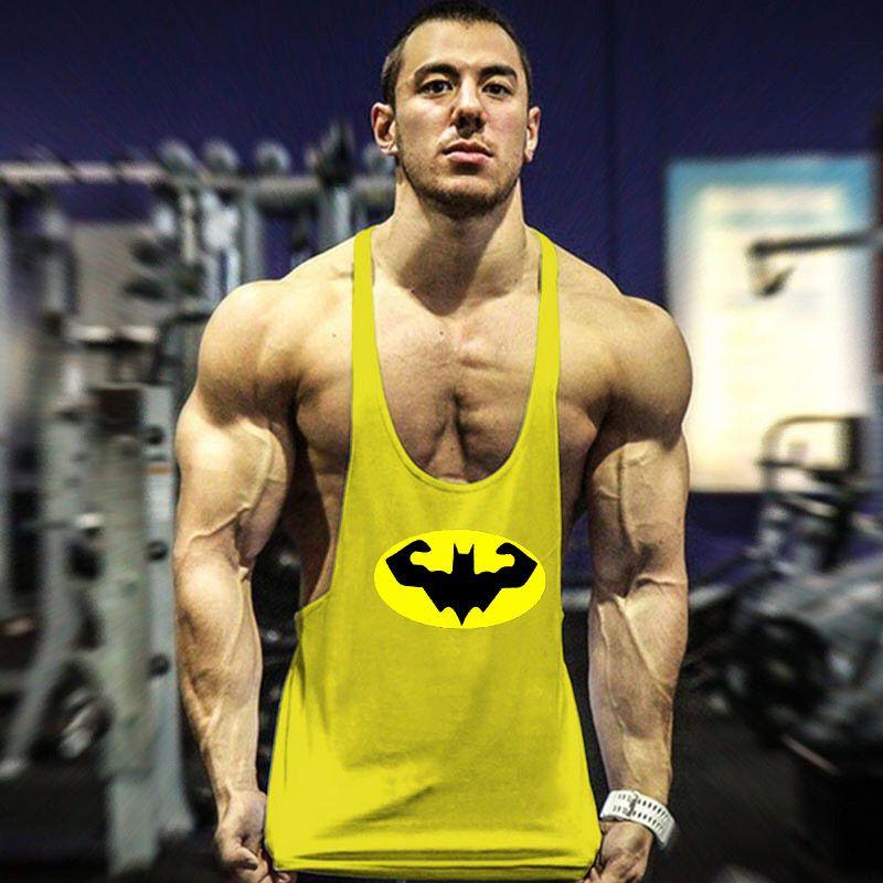 Summer Muscle Gym Men's Loose Leisure Sports Vest Fashion Trendy I-Shaped Fine Training Breathable Sleeveless T-shirt