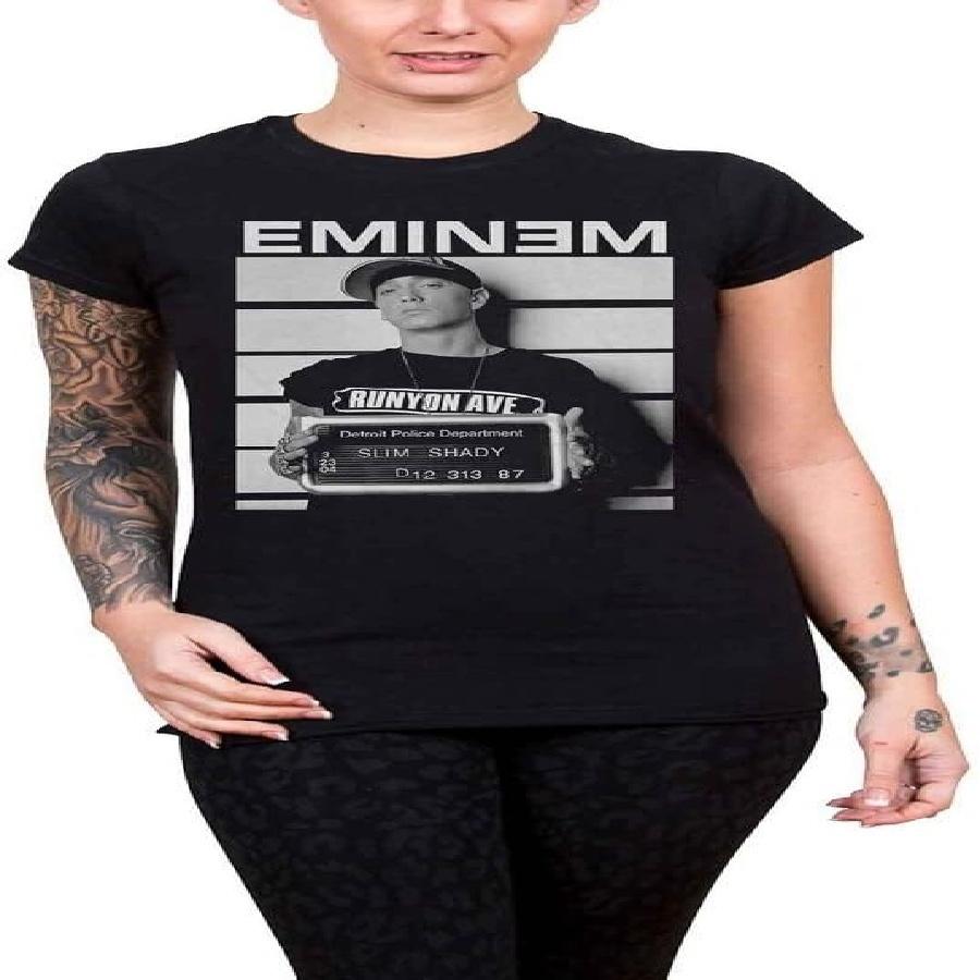 

Eminem Arrest T-Shirt for Women (XXL) (Black), Black_White, XXL XXXXXL