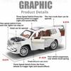 1:24 Prado Cruiser LC80 Model Car Toy Doors Opened Metal Diecast Off-road Vehicles Models Toys Sound Light Gifts for Kids