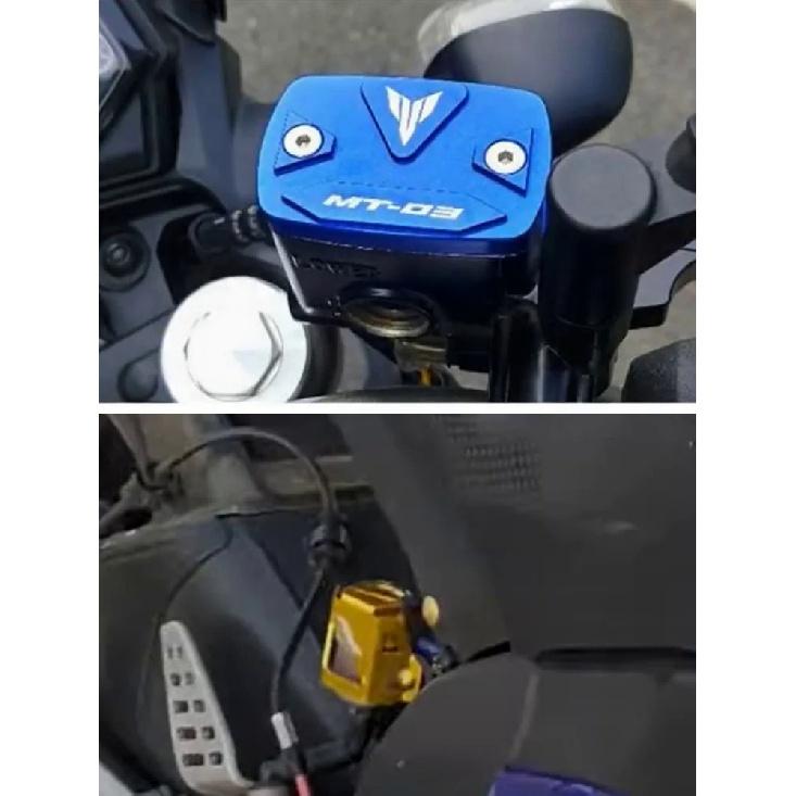For Yamaha MT03  2022 MT-03 2015-  Motorcycle Accessories Front Rear Brake Fluid Reservoir Caps Oil Cover Guard
