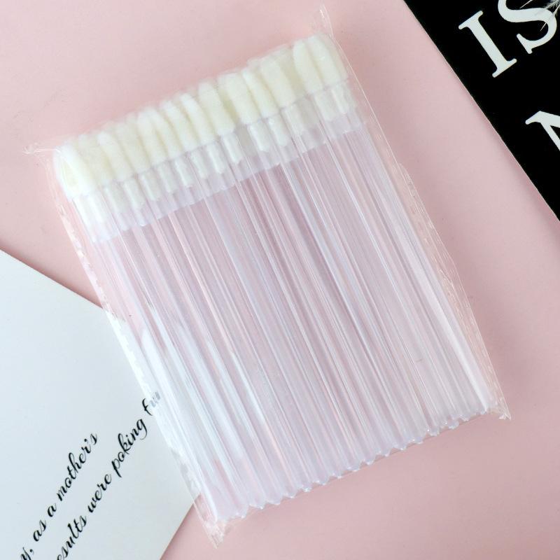 500 st Engångs Rengöringsmakeupverktyg Läppglitter Läppskönhetsborstar Glänsande Skönhetsborstar Kristall Micro Läppglansapplikator