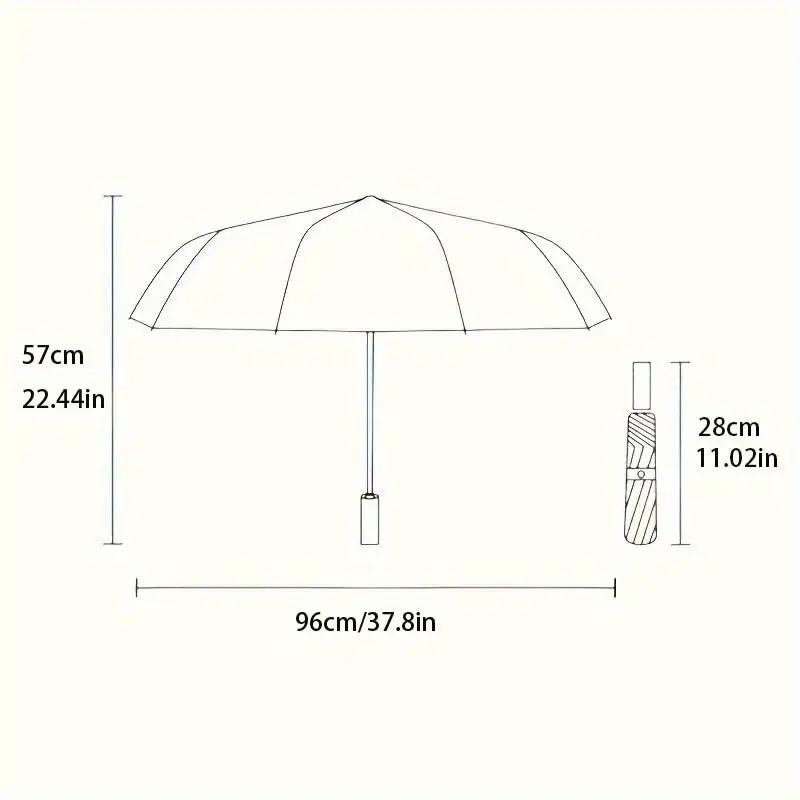 Automatic Open/Close Windproof Umbrella with Elegant Purple & Golden Dragonfly Design, Portable Folding Lightweight for Men &