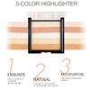 Five-colour Highlight Eyeshadow Plate Three-dimensional Brightening and Grooming Europe and The United States Pearlescent Blush Eyeshadow
