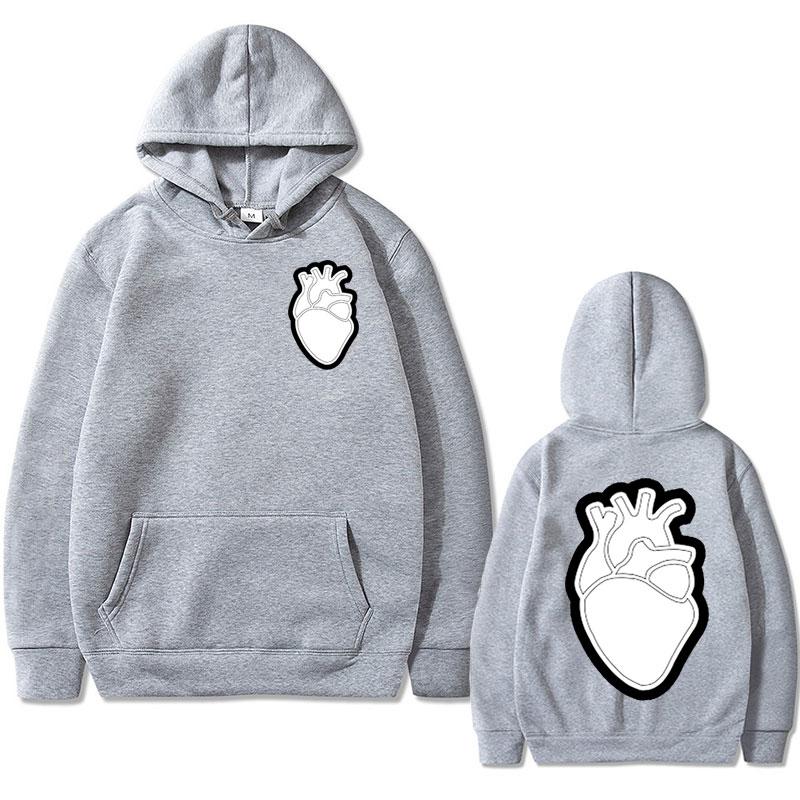 Qlf Only Family Pnl Hoodie Heart Print Hoodies Men Women Daily Oversized Sportswear Man Vintage Personality Sweatshirt