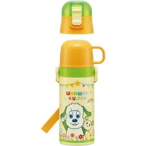 Skater Children's Stainless Steel Water Bottle 2-Way Straw Drinking 410ml Cup Drinking 350ml Peek-a-boo! Child-friendly lightweight type for girls, sm