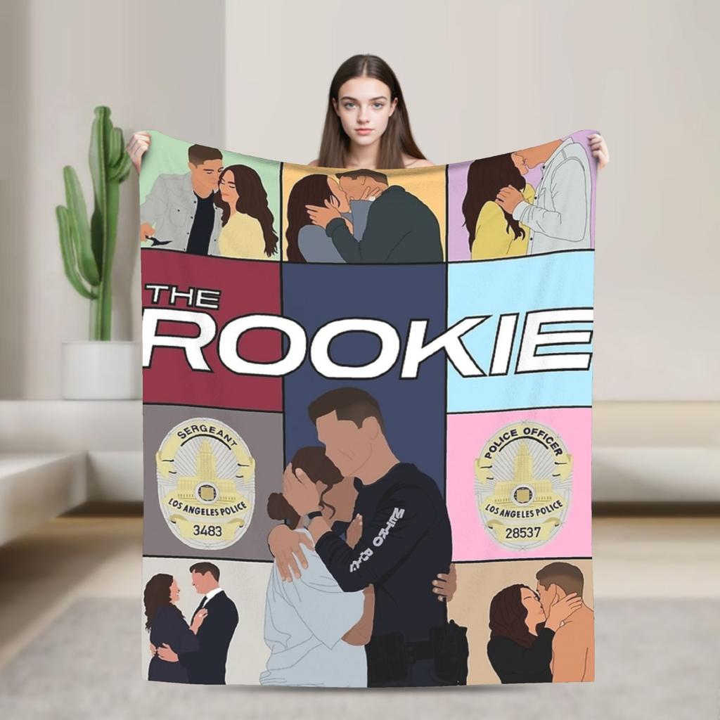 TV seriál The Rookie Flanelové deky Měkká přehozová deka do obývacího pokoje Piknik Grafické přehozy na postel Potah na pohovku