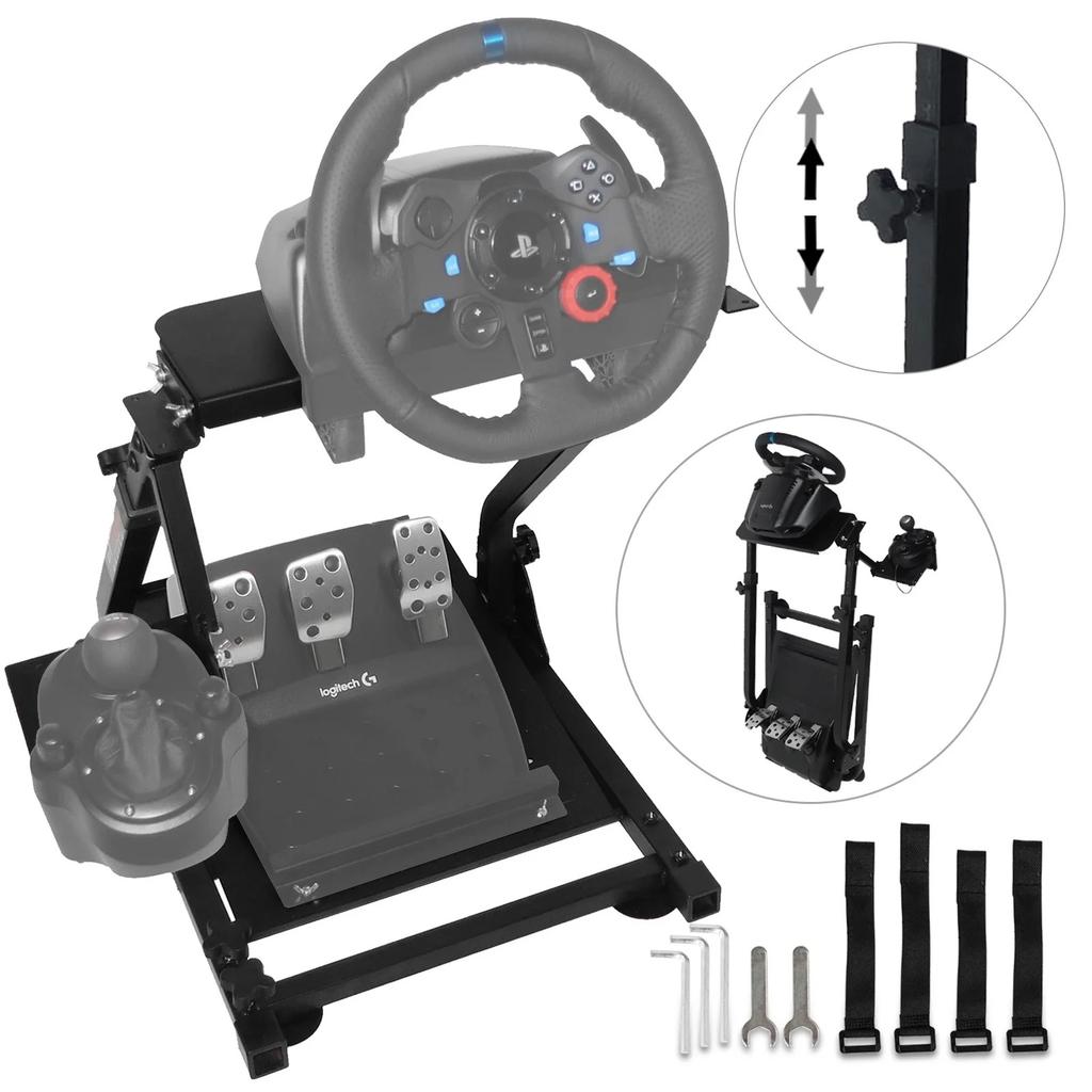 SIHAO Racing Steering Wheel Stand Height Adjustable For Logitech G25 G27 G29 G920 Wheel Stand Gaming Racing Simulator Steering