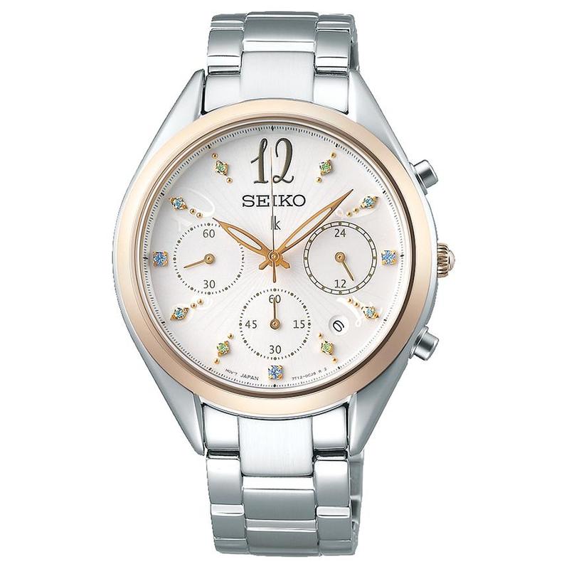 SEIKO 100m waterproof Quartz Steel Strap women s watch white dial SRWZ18P1 синий