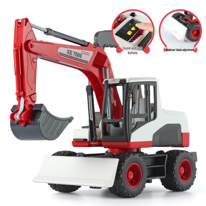 Large Kids' Toy Car: Engineering Vehicle with Water-Spraying Fire Truck, Sound & Light, Storytelling Feature