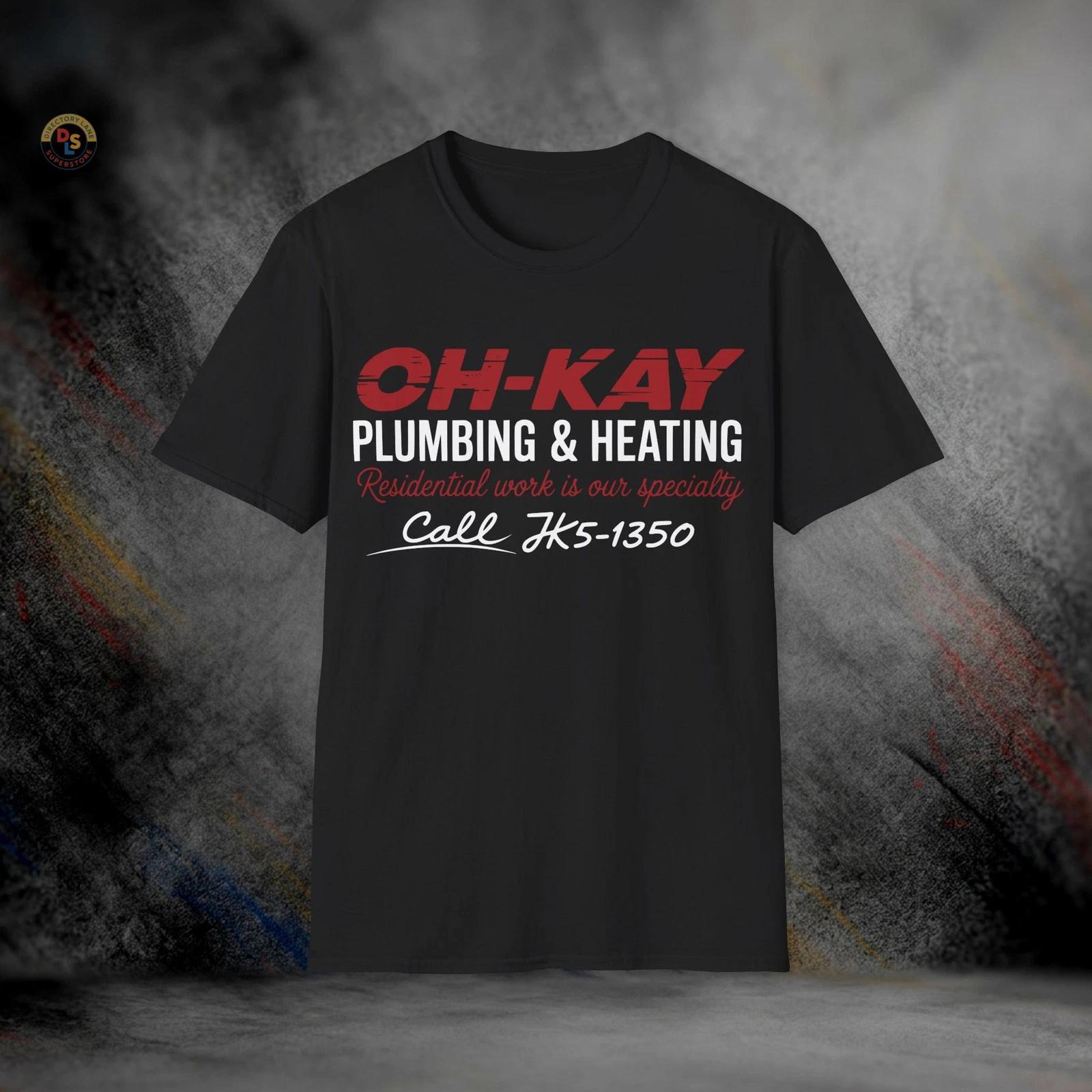 OH-Kay Plumbing & Heating Home Alone T-Shirt | Softstyle Tee XL