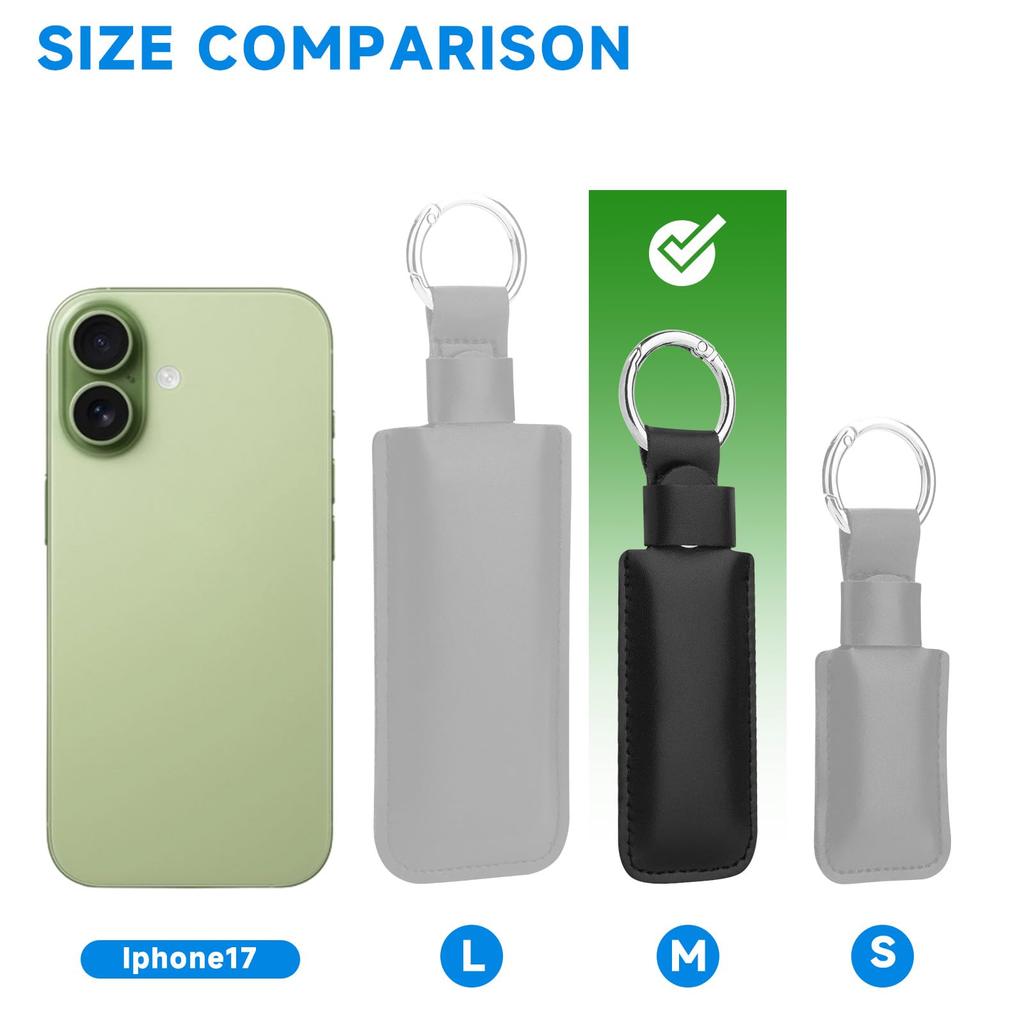 CaSZLUTION Microfiber Leather USB Flash Drive Case - Anti-Loss USB Flash Drive Holder Protective Cover with Keychain Small Portable Storage Carrying