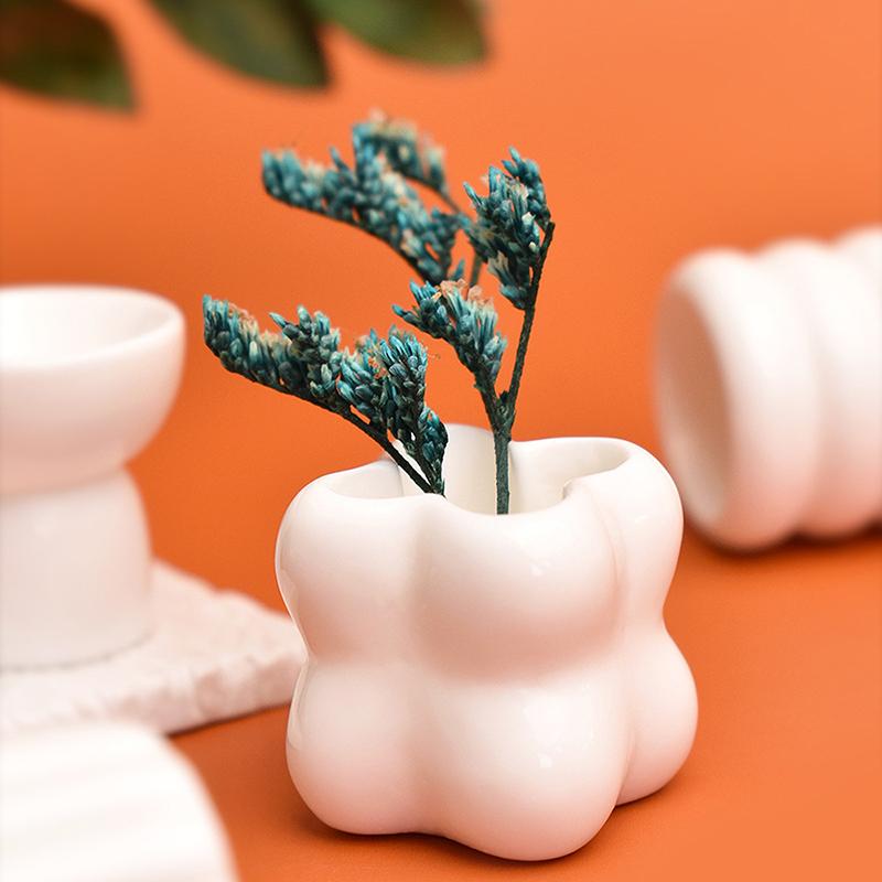 5Pcs Dollhouse Miniature Vase Plant Potted Model Dollhouse Home Decor Toy Micro Landscape Scenery Photo Props
