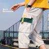 Casual Summer Men's Shorts Solid Straight Loose Cropped Pants Elastic Waist Sports Jogging Outwear Color Block Capri Trouser
