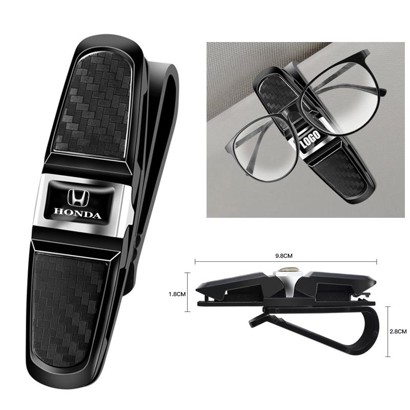 1Pcs Car Sun Visor Glasses Clip Ticket Card Storage Clamp For Honda CRZ Accord Civic FIT CRV Jazz HRV Vezel 5th City CRX Insight EC5