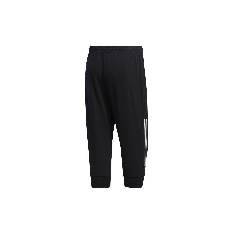 Adidas Breathable Casual Cropped Knit Pants Men Bottoms Black FQ9300