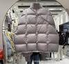 Korean Style Women's Stand Collar Short Down Jacket - Patchwork Knit, Warm and Versatile Winter Coat