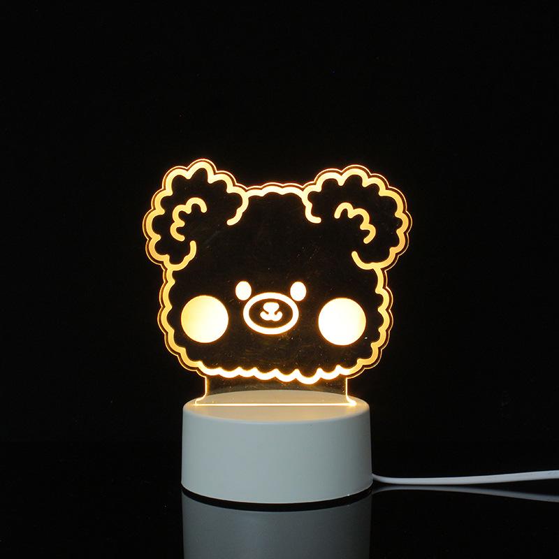 3D Cartoon Night Light: Custom Acrylic Bedside Lamp for Atmosphere & Gifts