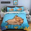 Cute Cartoon Capybara Print Bedding Set Animal Duvet Cover Set King Queen Double Twin Comforter Cover Set For Home Decor