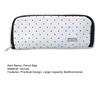 Large Pencil Case Canvas Makeup Bag with Zipper Multiple Compartments Pencil Pouch Lightweight Pencil Organizer