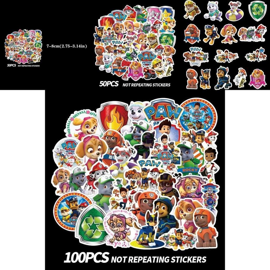 Colorful Anime Paw Patrol Stickers 50/100 Pack Waterproof For Laptops And More