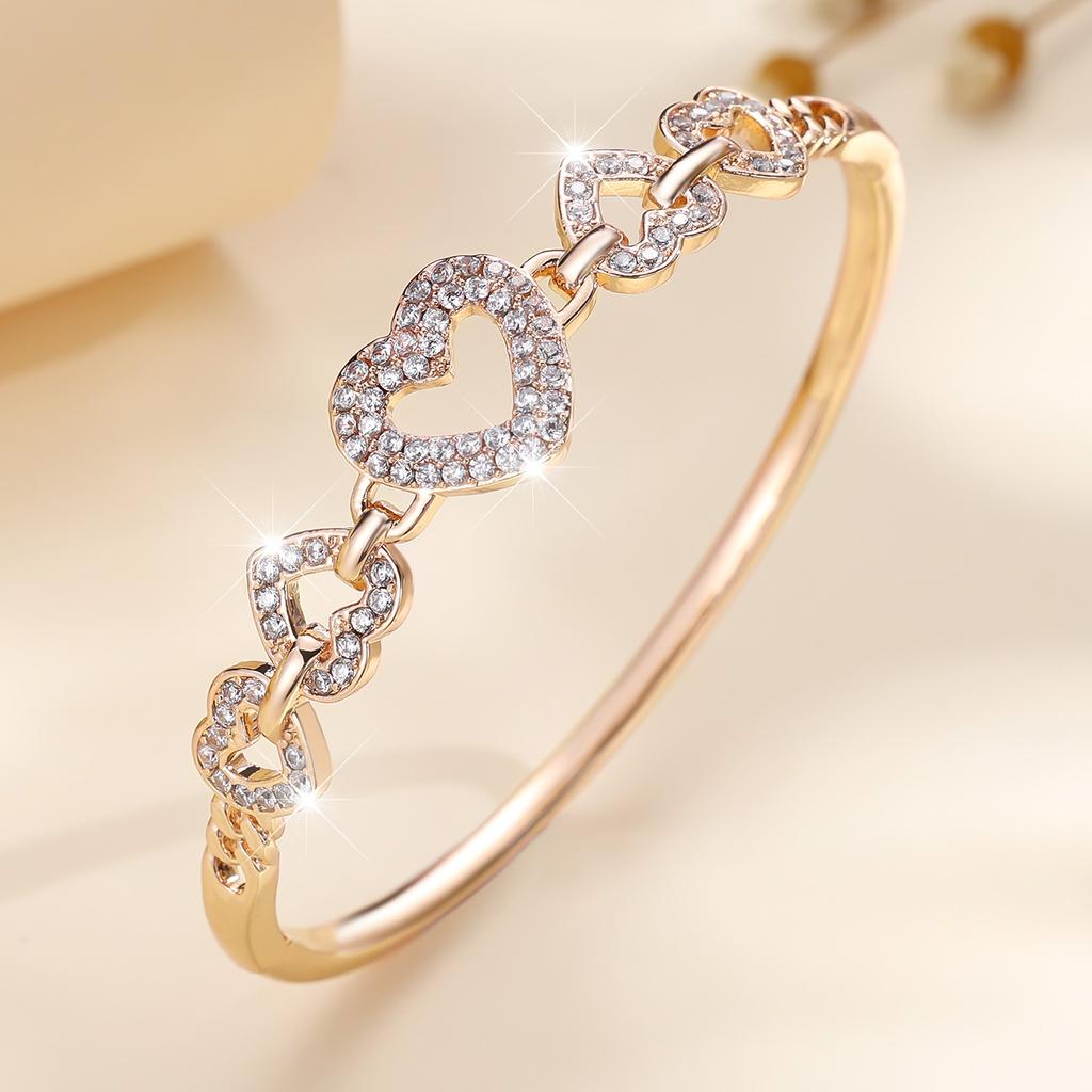 New Trendy Exquisite Sweet Love Inlaid Zirconia Women's Bracelet
