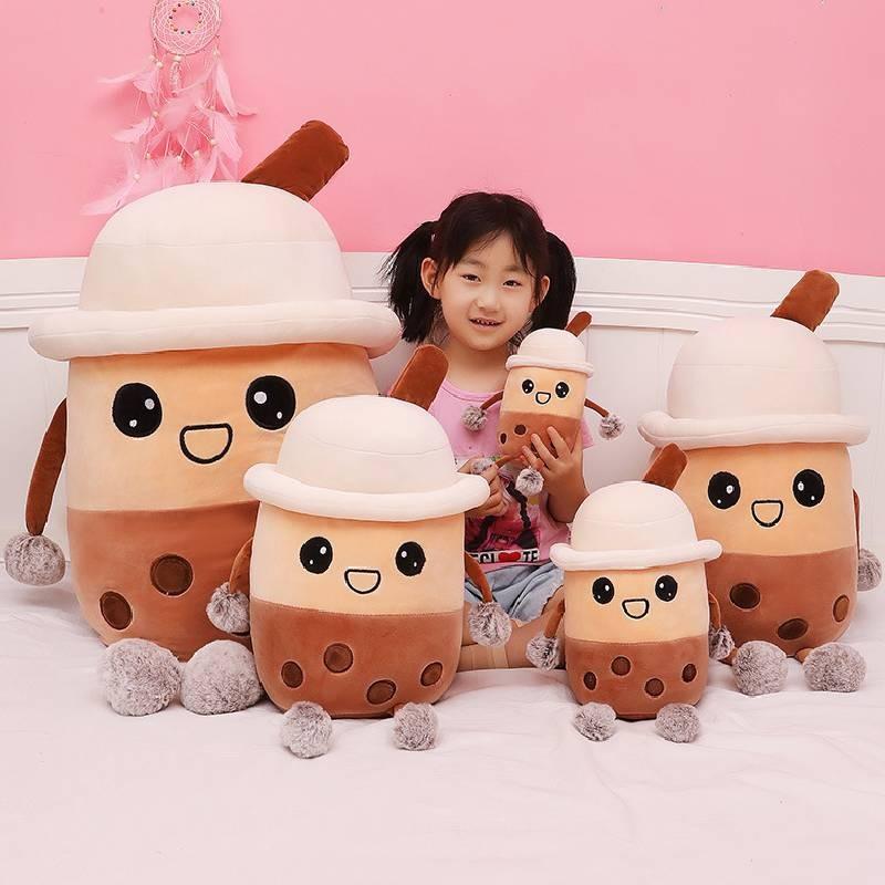 Milk Pearl Tea Plush Toy Cartoon Stuffed Doll Bedroom Decoration Kids Gifts