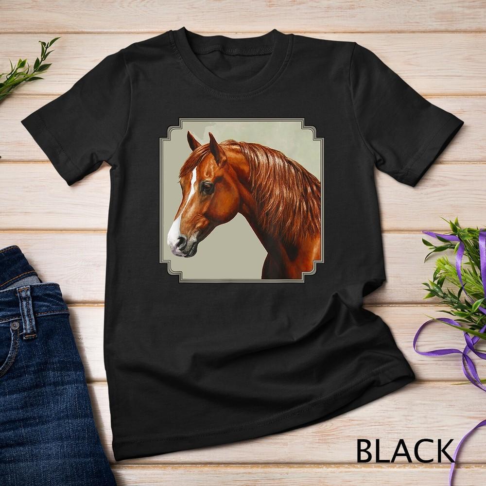 

Beautiful Red Chestnut Morgan Portrait Horse Lover Gift Unisex T-shirt 3XL