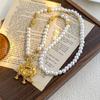 National Style Ping An Ruyi Lock Tassel Pearl Necklace Women'S Long Sweater Chain Retro Pendant Cheongsam Accessories