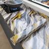 Selfadhesive Oilproof Thickened Marble Waterproof Kitchen Stickers For Countertops And Stovetops
