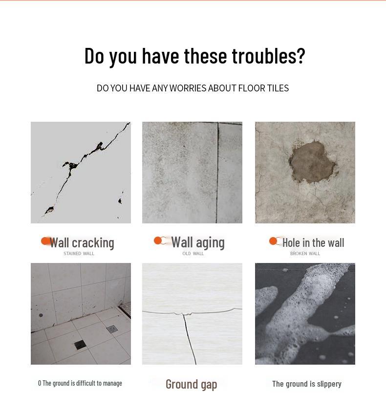 Waterproof Anti-slip Self-adhesive Bathroom & Kitchen Floor Tile Sticker