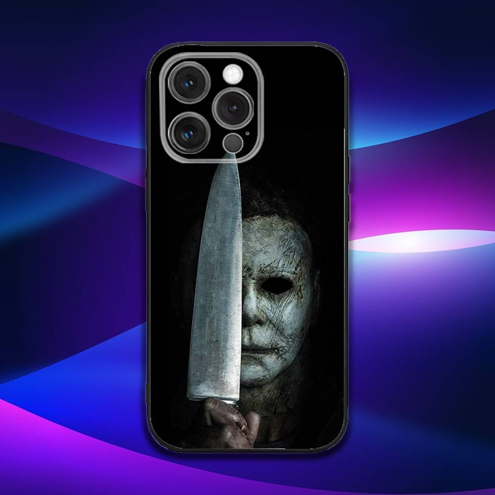 Halloween M-Michael Myers Phone Case For iPhone 16e,16,15,14,13,12,11,Pro,X,XS,Max,XR,Plus,Mini Soft Black Cover