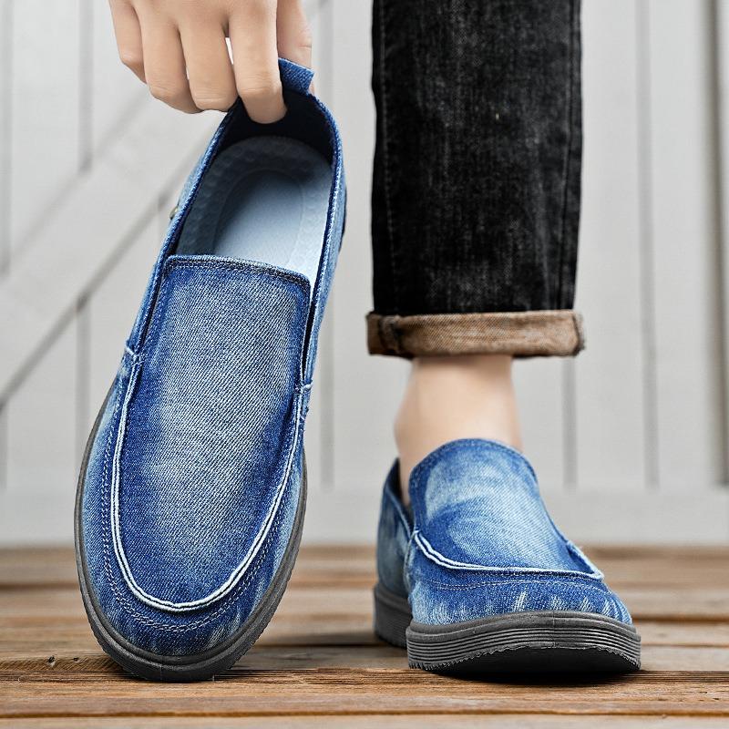Autumn new canvas shoes casual men's low-top fashion trend denim men's shoes