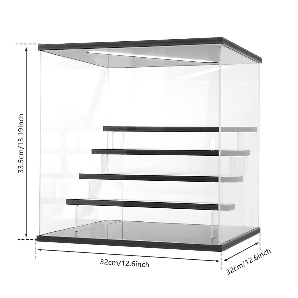 3/5 Layers Acrylic Display Case With LED Light Figurines Toy Blind Box Organizer Dust Proof Dolls Action Figure Display