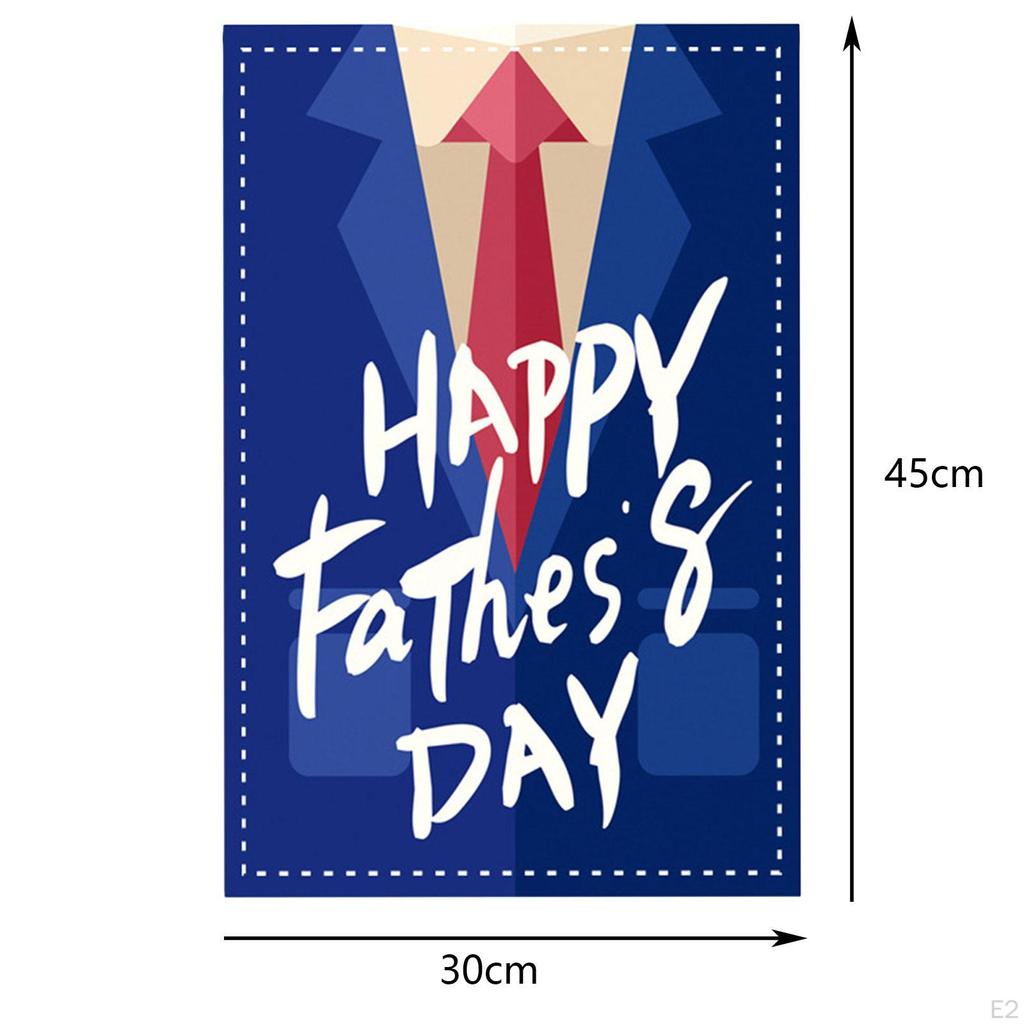 Happy Father's Day Garden Flag Polyester Banner Thoughtful Gifts,Decorative Porch Decor