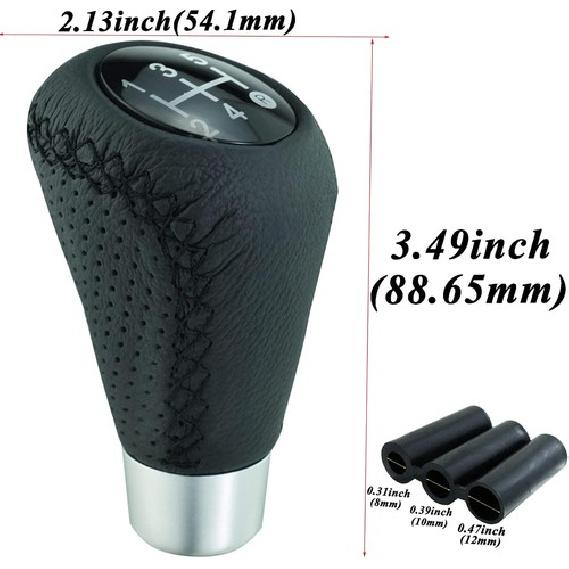 5 Speed Leather Car Gear Stick Shifting Knobs Shift Lever for Most Manual T