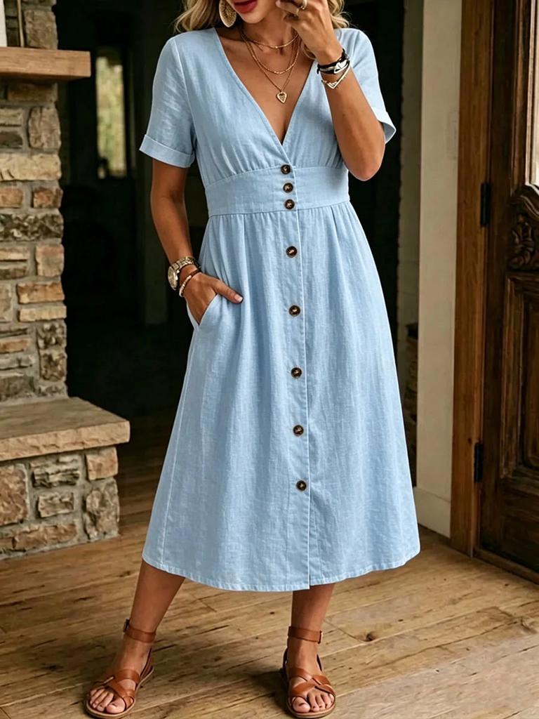 1116 European, American spring and summer new women's clothing casual loose fashion short sleeves, women's casual loose anti-hemp
