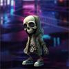 Pryskyřice Cool Skeleton Figurky Halloween Skeleton Figurka Lebka Příšerné ozdoby Dekorace na palubní desku auta Dekorace stolu