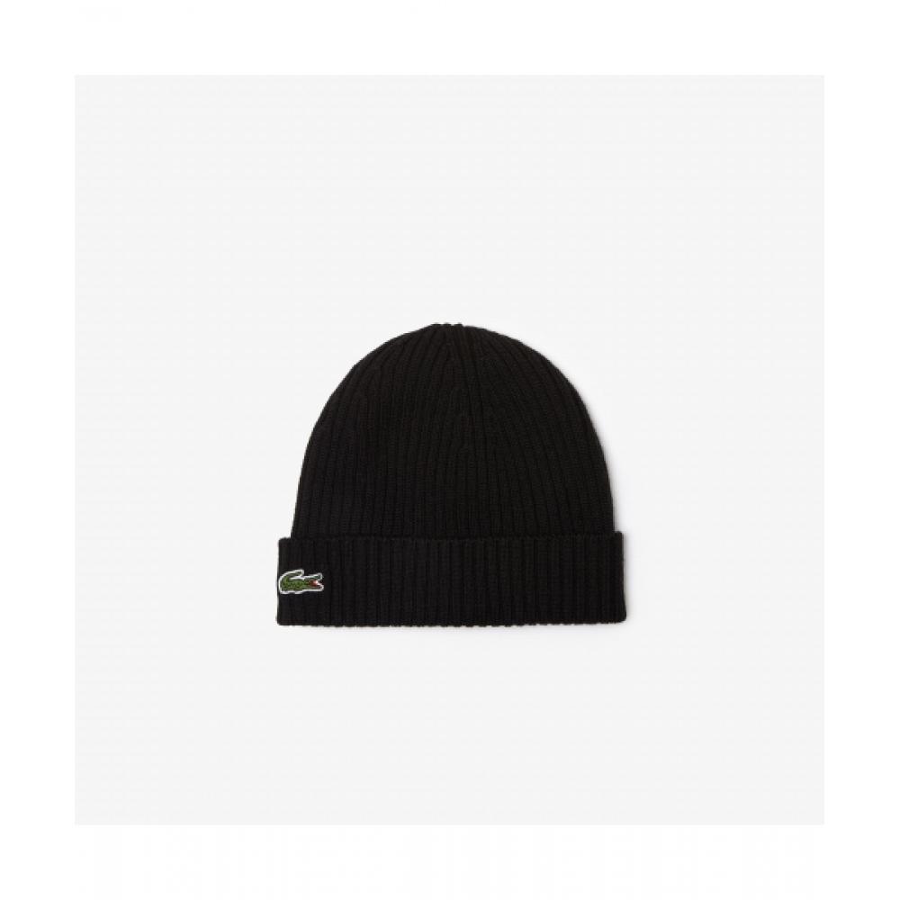 

Lacoste Common Wool Tissue Beanie [black] 0TU