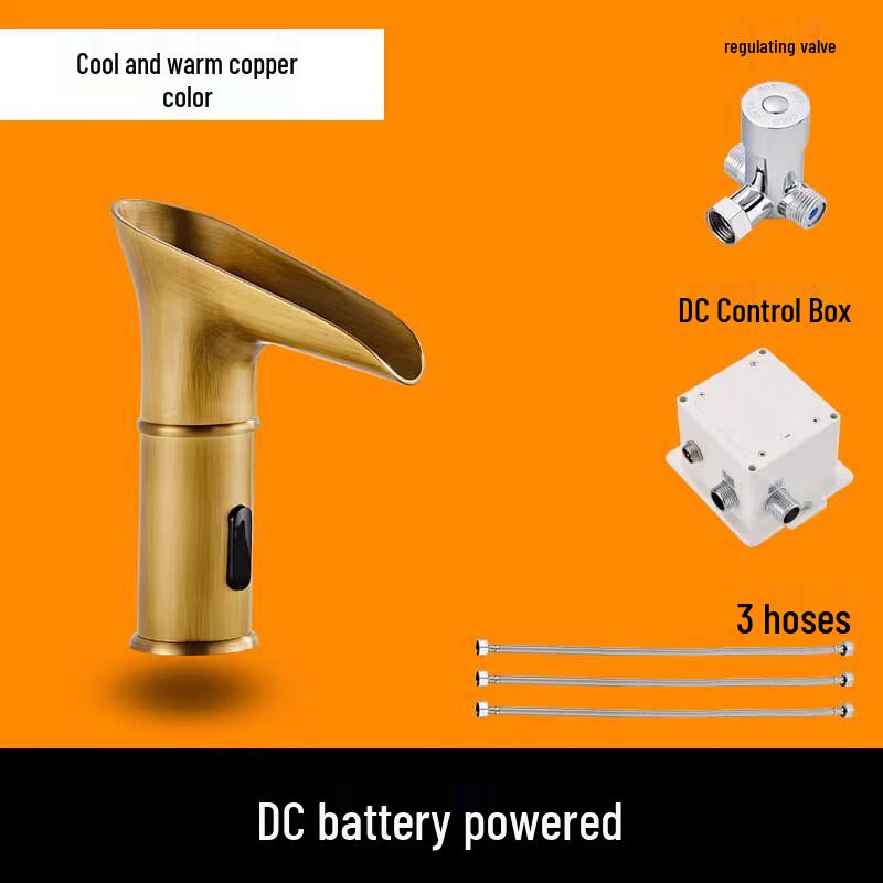 CHZJYITE Smart Copper Sensor Basin Faucet with Hot & Cold Water