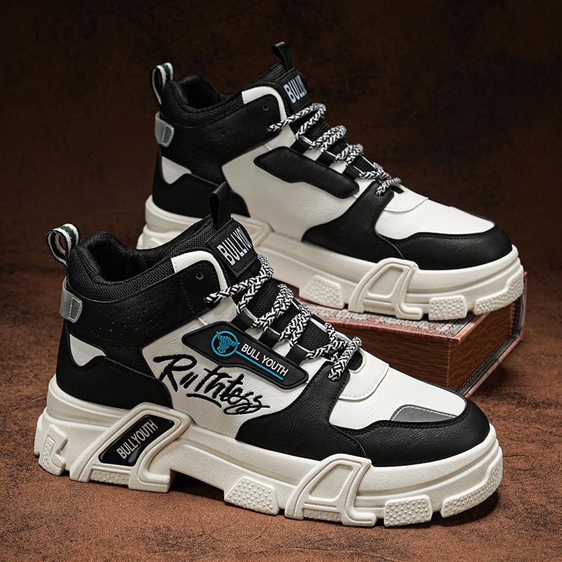 New British Style Men's Boots Four Season High Tops Men's Casual Shoes Comfort Anti Slip Sport Hiking Boots Designer Luxury