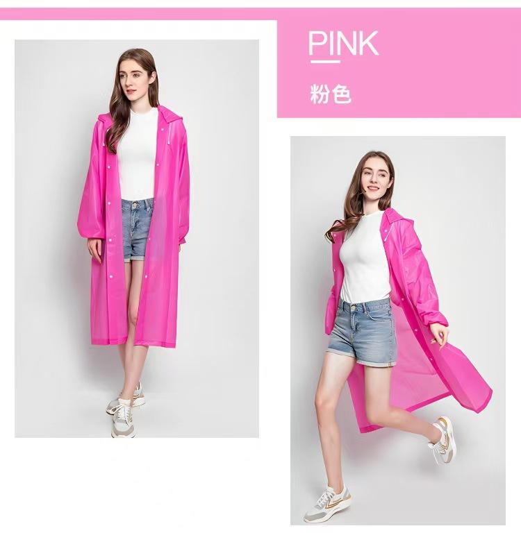 Adult thickened non-disposable raincoat travel eva outdoor travel portable thick raincoat
