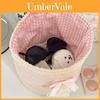 Cotton Heart Lace Round Storage Basket With Modern Design For Home Office Organization
