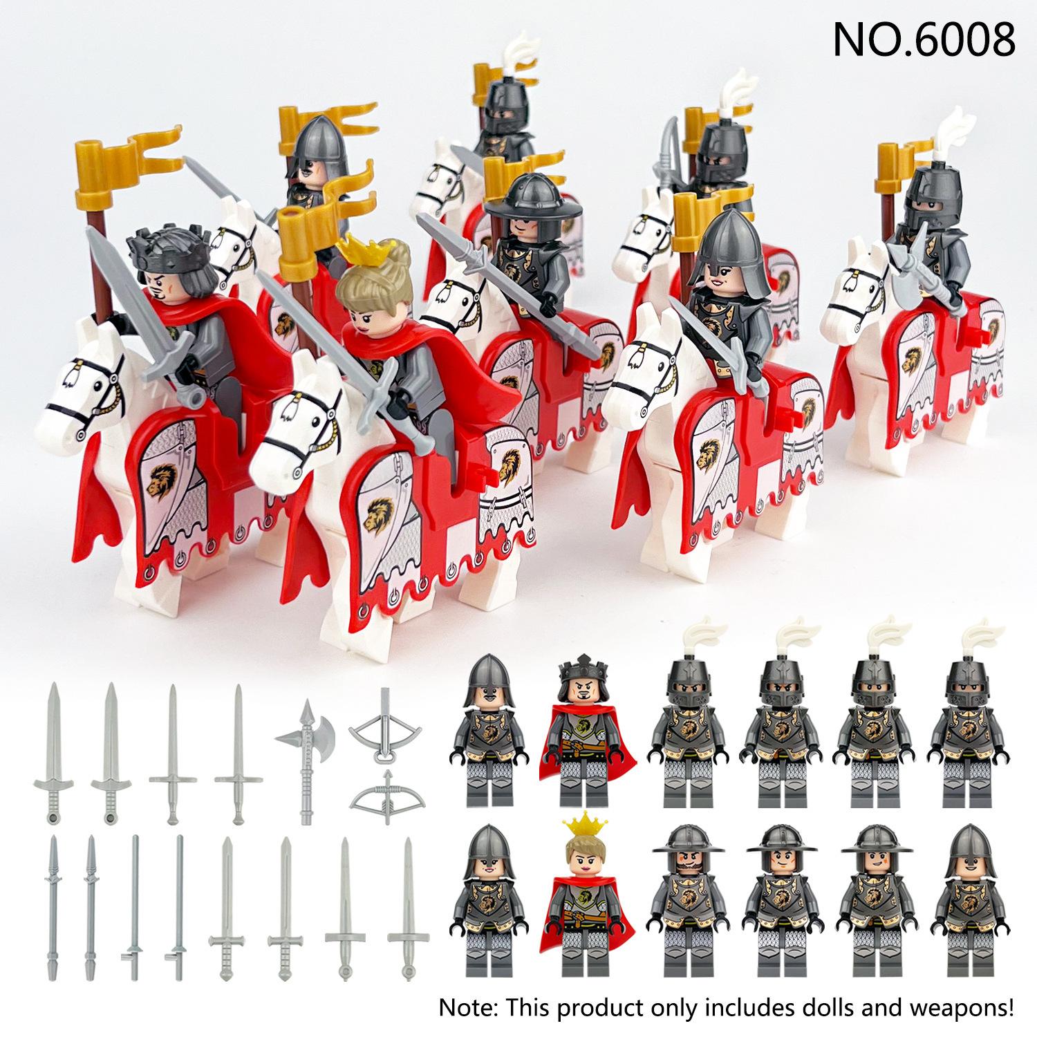 Package Building Small Particles Assembled Building Block Toy Roman Soldier Figurine Medieval Castle 1602D