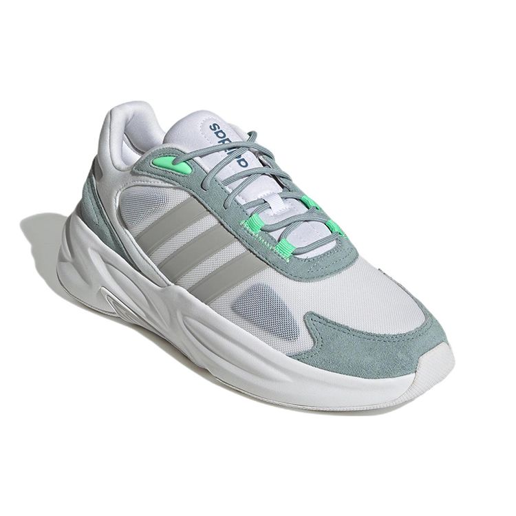 Adidas Neo Ozelle Cloudfoam Lifestyle Comfortable Fabric Durable Low-Top Casual Running Shoes Men Sneakers Gray Green GX6764