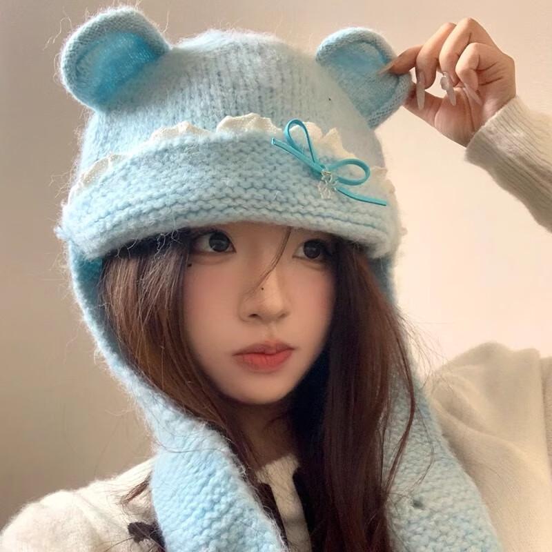 Cute Bear Ear Winter Knitted Hat