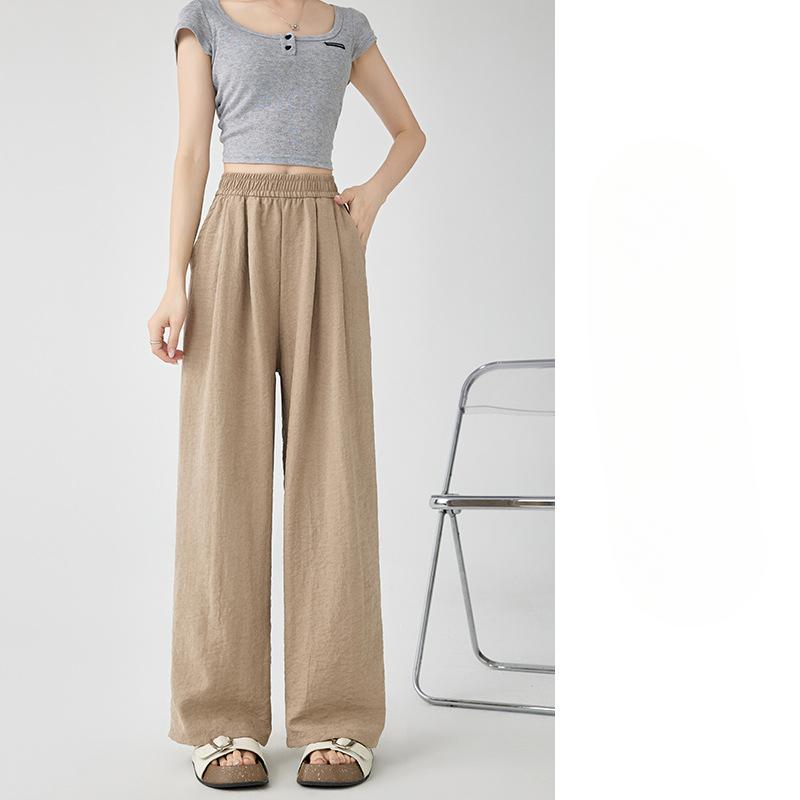 White Milk Trousers for Women New High-waisted Slim, Loose, Lazy and Relaxed Small Yamamoto Wide-leg Pants
