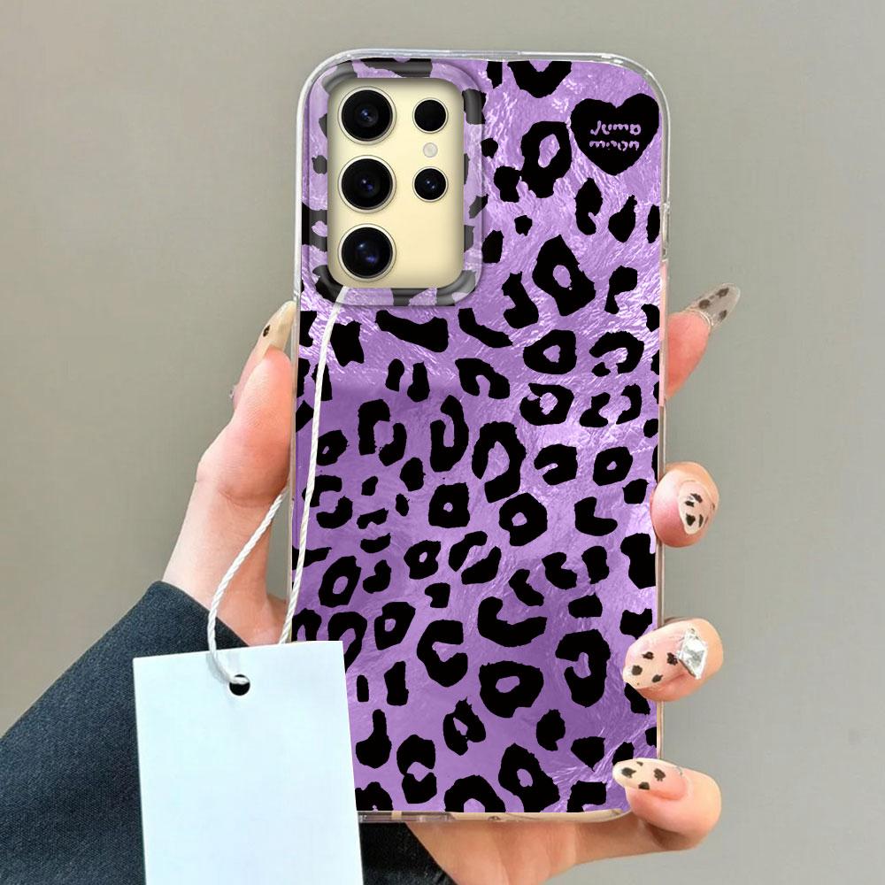 

Retro White Leopard Print Pattern Women Phone Case for Samsung Galaxy S25 Edge S24 S23 S22 S21 S20 FE Plus Ultra Shell TPU Cover Samsung Galaxy S22 Plus білий