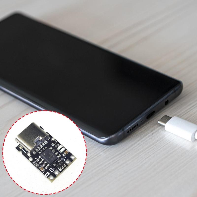 Typ C USB 5V 1A TP4057 Ladeplatine für 18650 Zellenbatterien Effiziente und sichere Ladeplatine Zellen Stromversorgung