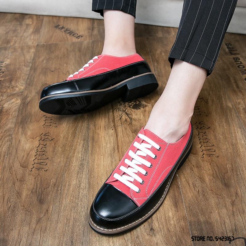 Luxus Stylist Kleid Abschlussball Hochzeitsparty Leinwand Mit Lederschuhen Für Herren Mischfarbe Semi-Formale Slipper Zapatos Hombres Schuhwerk