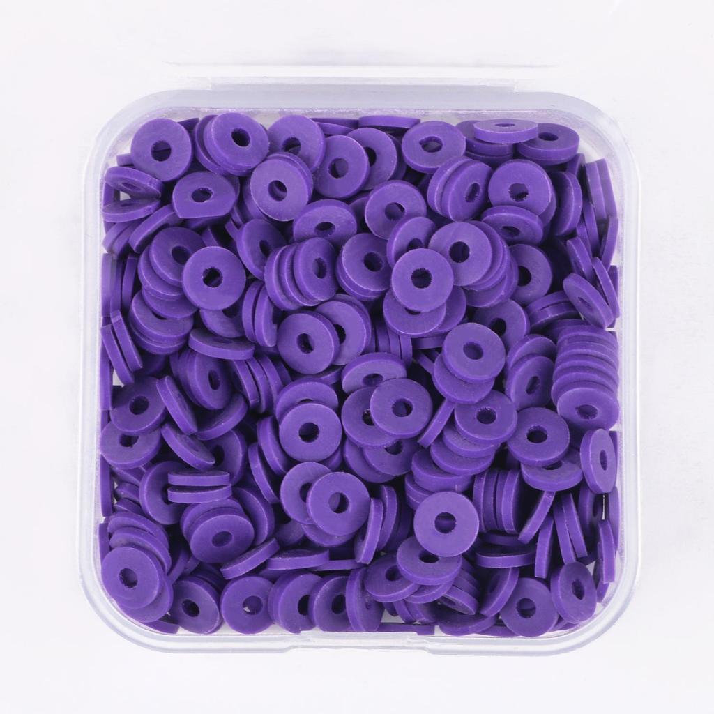 500pcs 6mm Clay Beads Slice Polymer Clay Spacer Beads Chip Disk Round Heishi Beads For Jewelry Making DIY Handmade Accessories